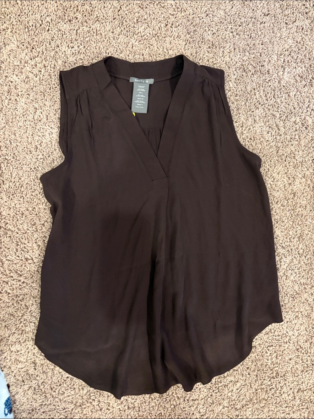 Matty M Black V-Neck Sleeveless Blouse